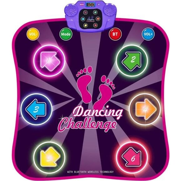 Light Up Dance Mat for Kids, Boys & Girls Toys Ages 3 4 5 6 7 8 Year Old Gifts